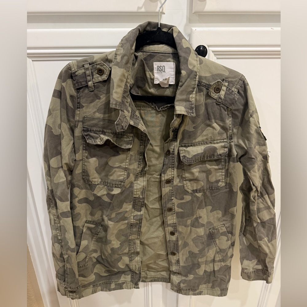 RSQ Green Beige Camo Field Jacket